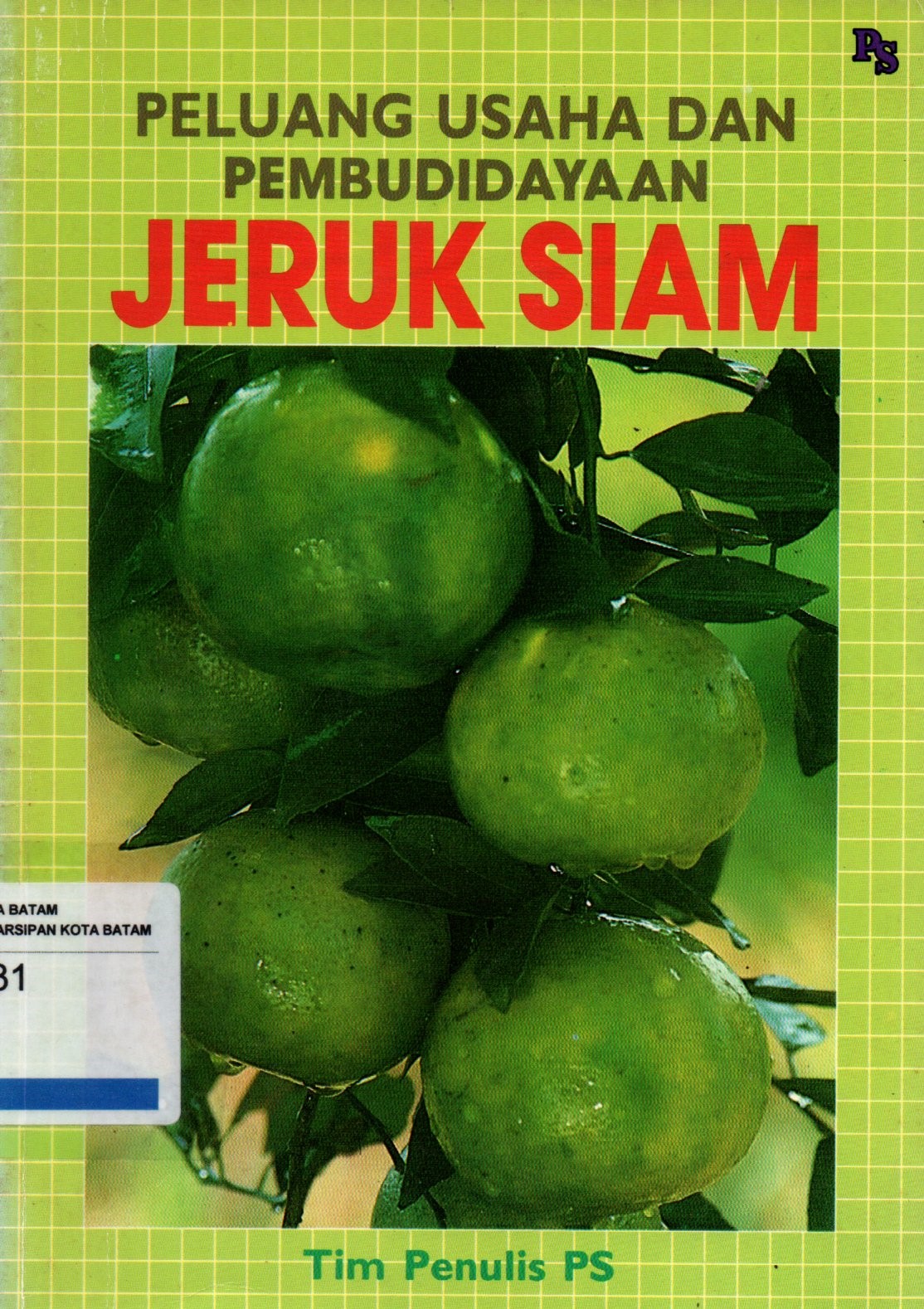 Sampul Peluang Usaha dan Pembudidayaan Jeruk Siam / Ilustrator: Johannes Sugito