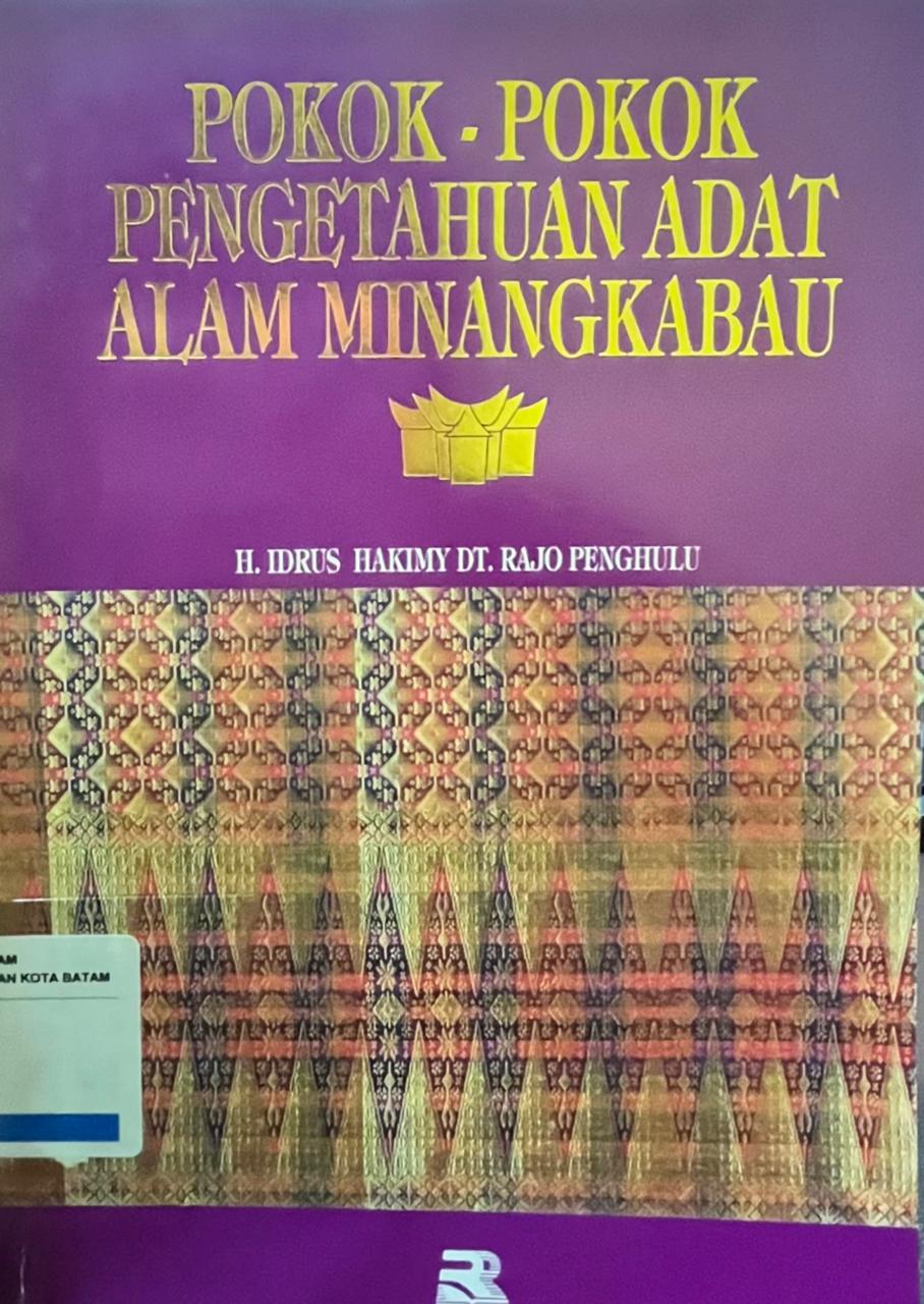 Sampul Pokok-Pokok Pengetahuan Adat Alam Minangkabau / Editor : Tjun Surjaman