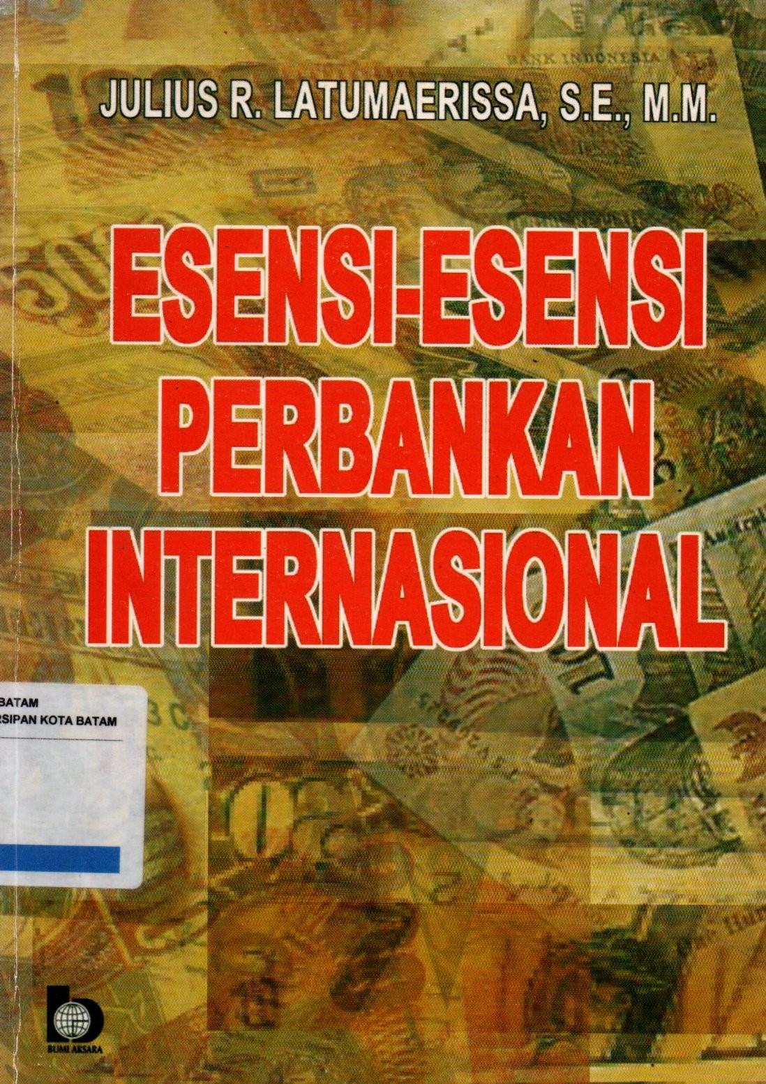Sampul Esensi-Esensi Perbankan Internasional