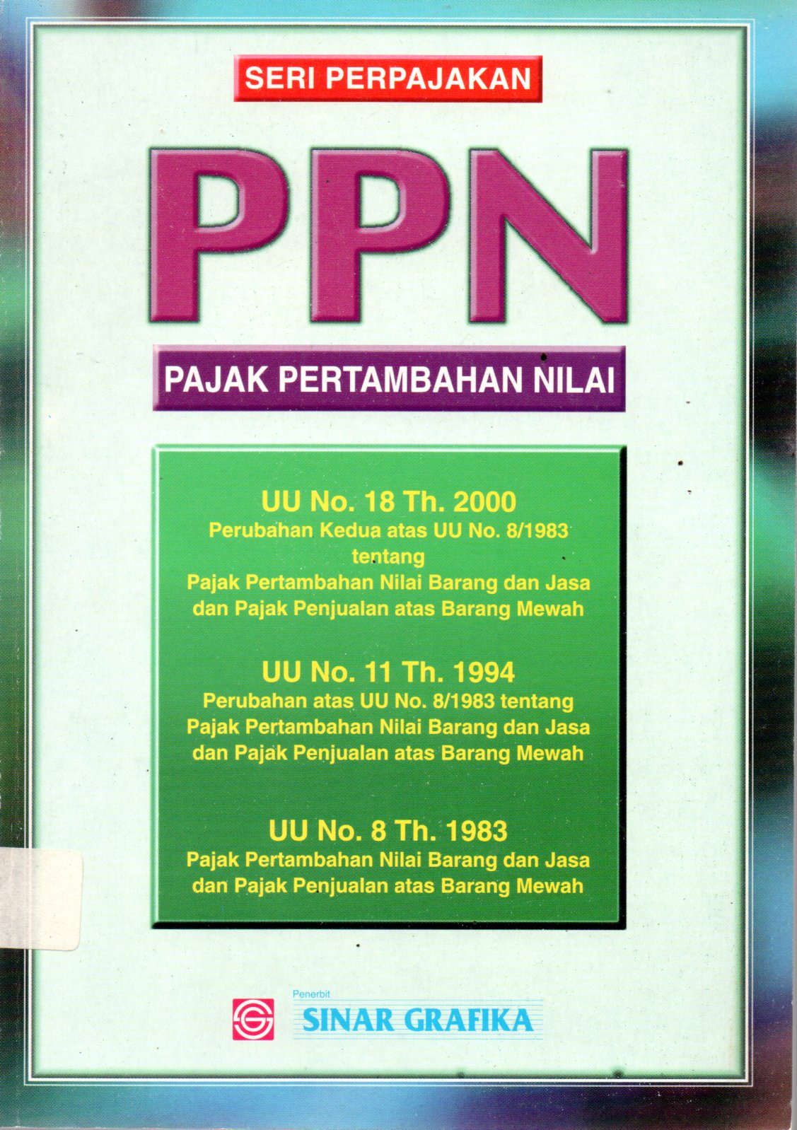 Sampul PPN (Pajak Pertambahan Nilai) :  Seri Perpajakan