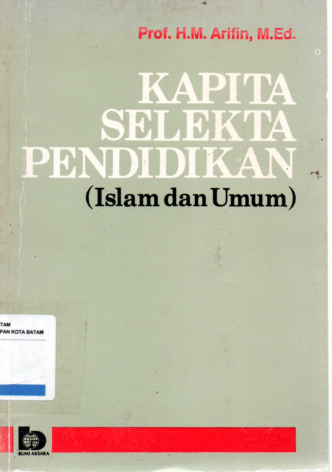 Sampul Kapita Selekta Pendidikan :  Islam dan Umum