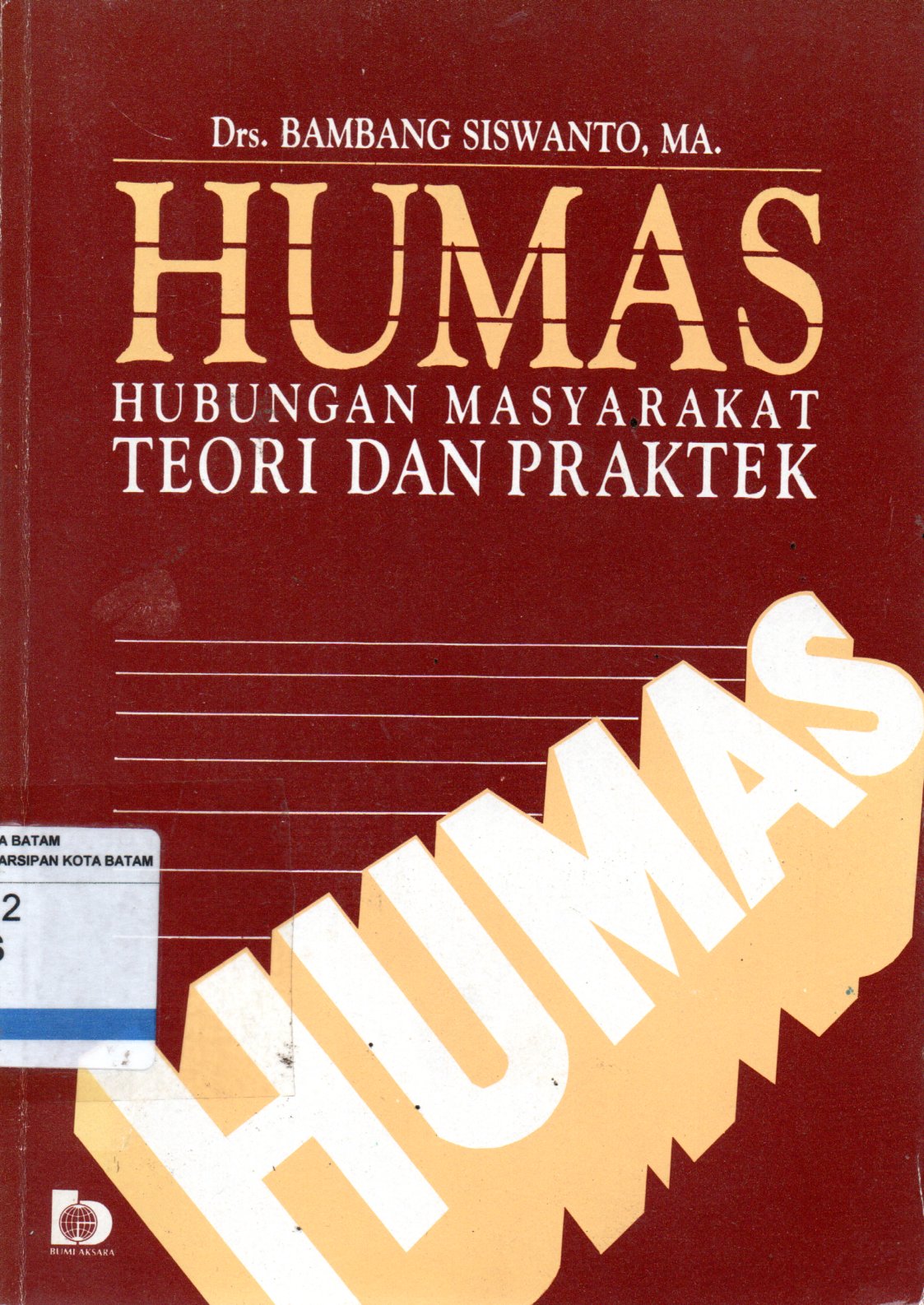 Sampul Hubungan Masyarakat :  Teori dan Praktek