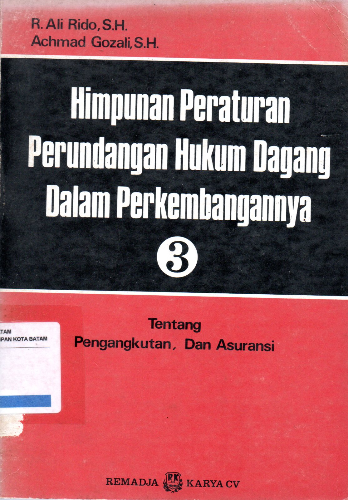 Sampul Himpunan Peraturan Perundangan Hukum Dagang dalam Perkembangannnya