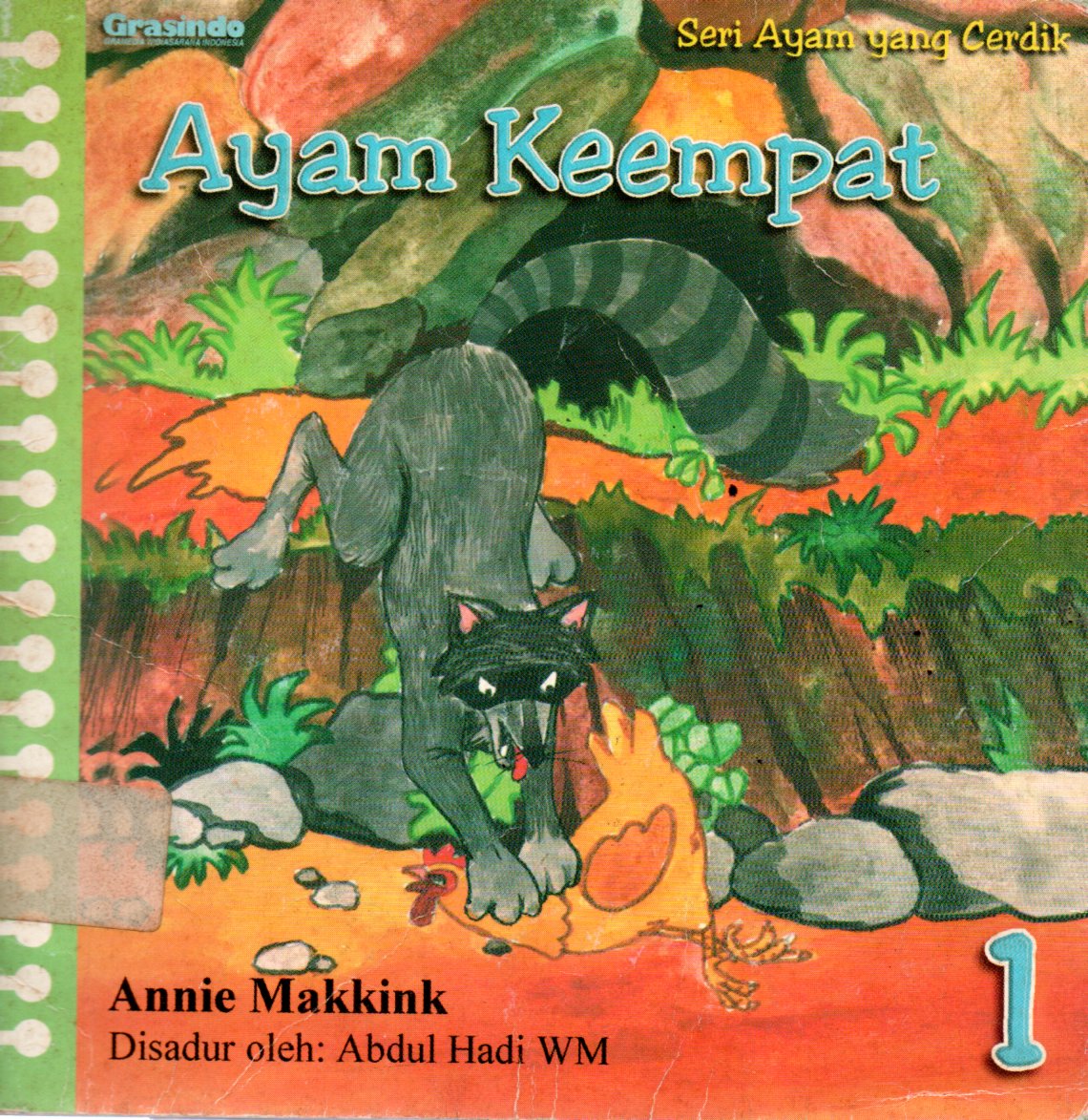 Sampul Ayam Keempat :  Membaca-Menghitung-Mewarnai / Penyadur: Abdul Hadi WM