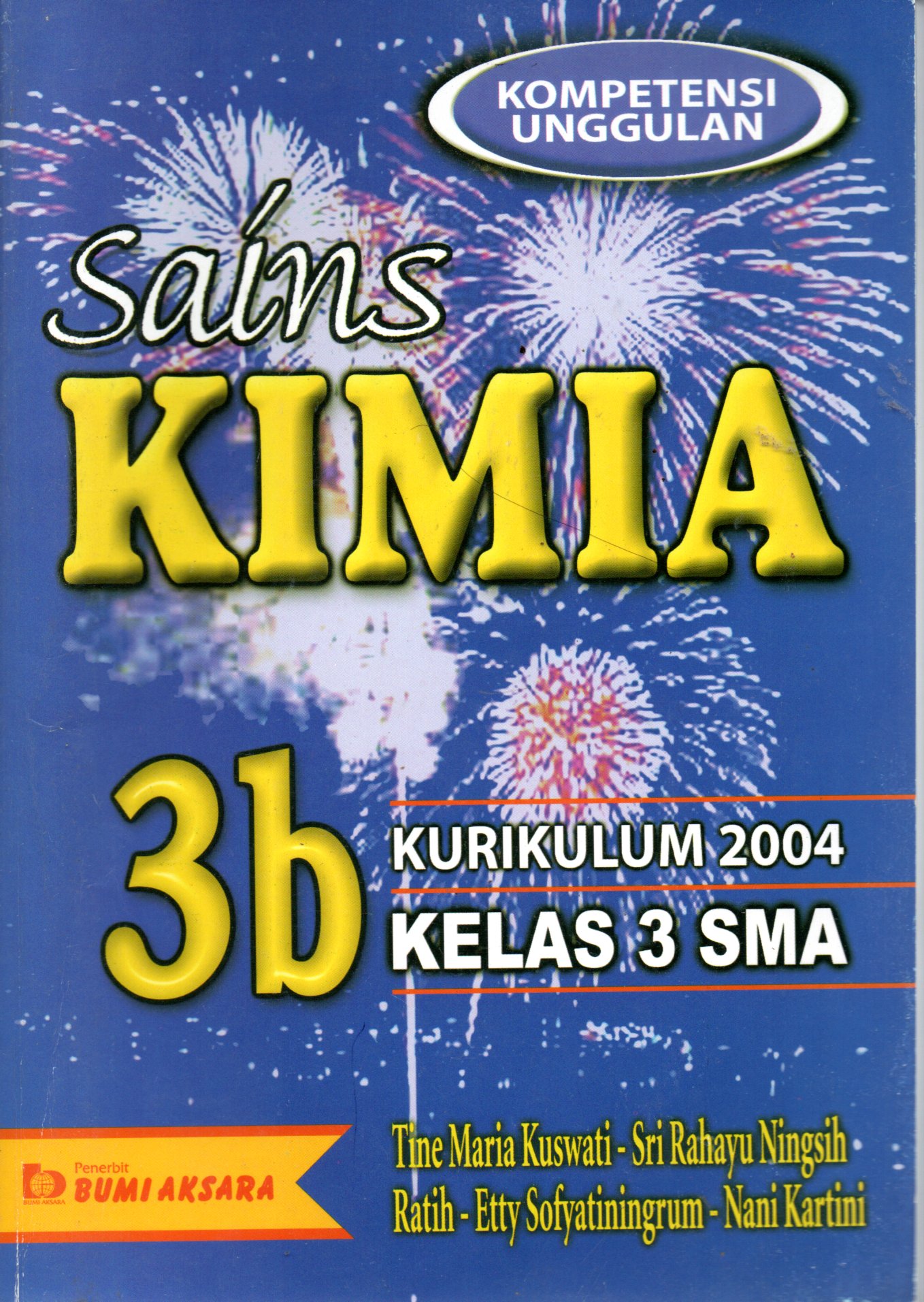 Sampul Sains Kimia 3b :  untuk SMA Kelas 3