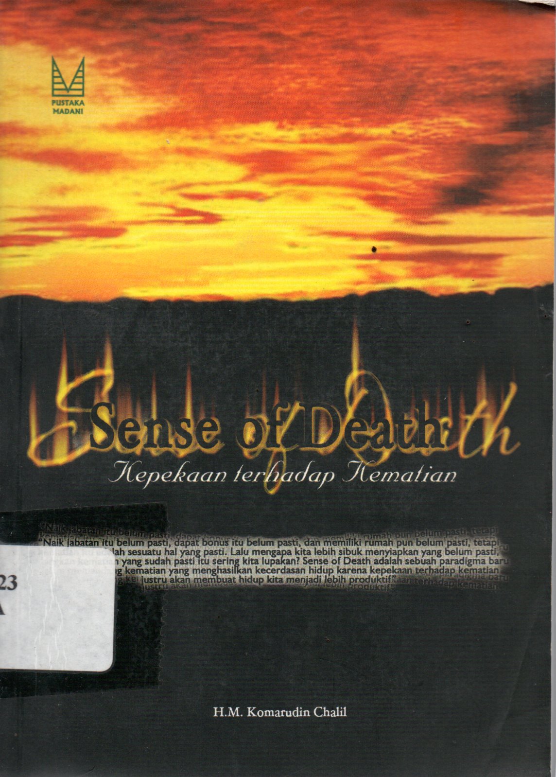 Sampul Sense of Death =  Kepekaan terhadap Kematian