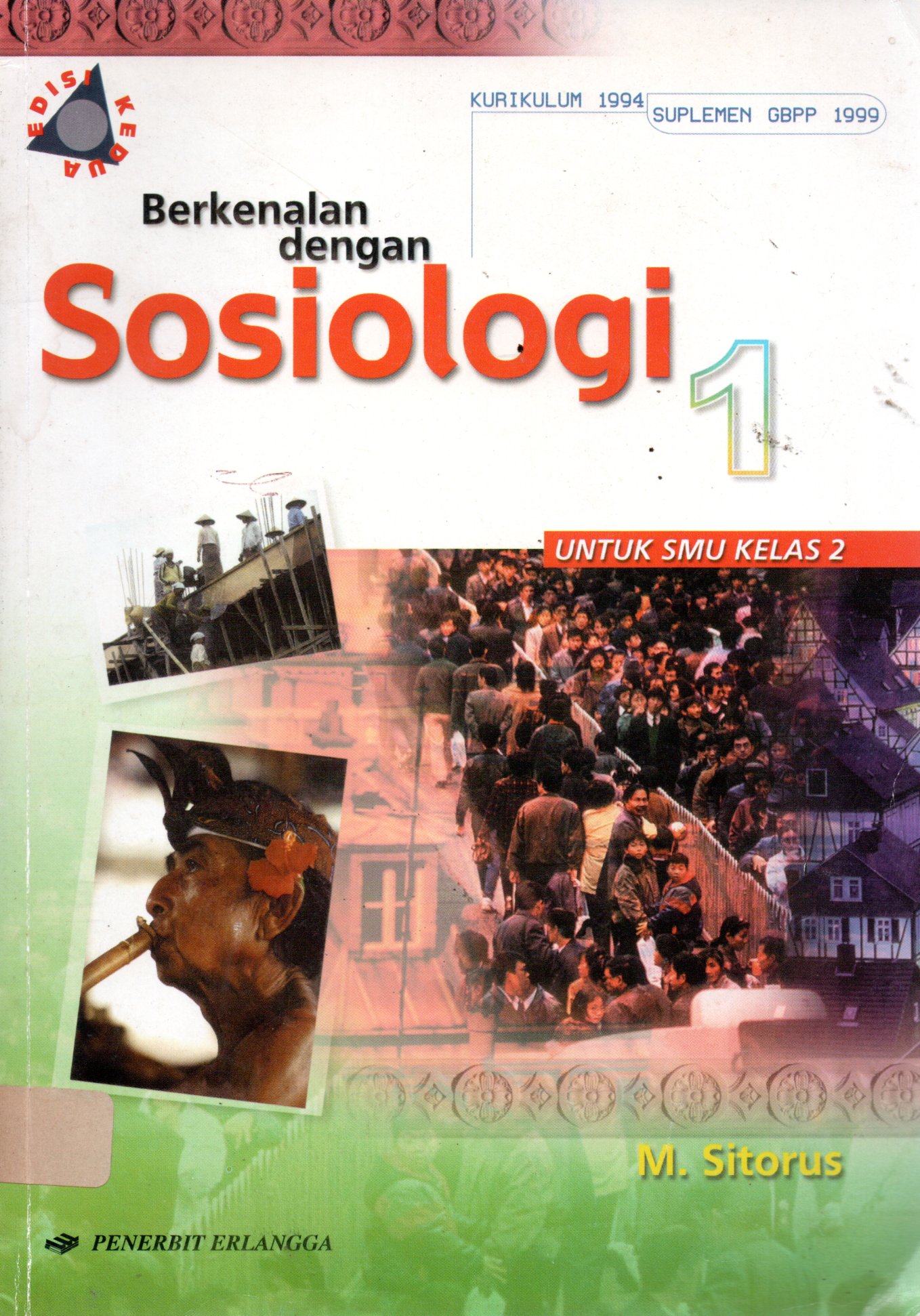 Sampul Berkenalan dengan Sosiologi :  untuk SMU Kelas 2 / Editor: Singgih Agung