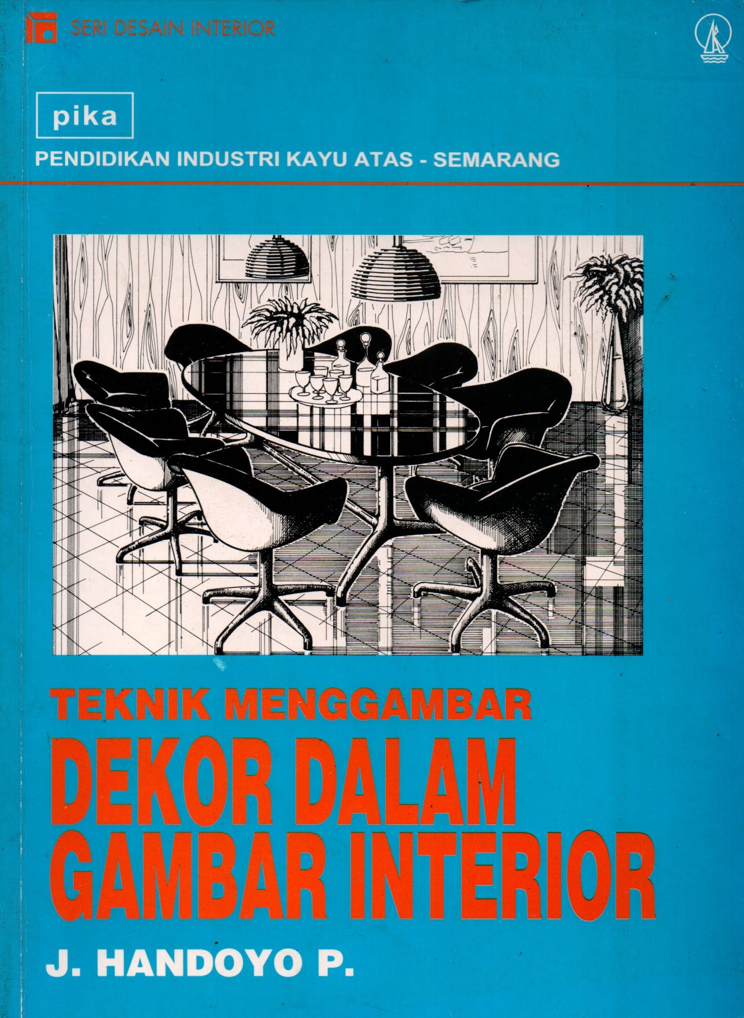 Sampul Teknik Menggambar Dekorasi Dalam Gambar Interior