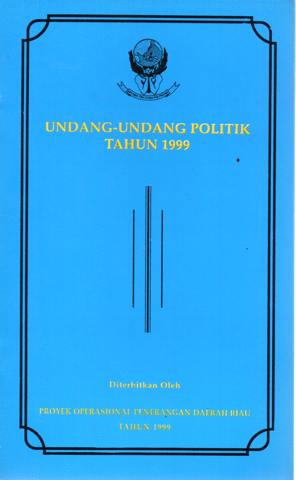 Sampul Undang-Undang Politik Tahun 1999
