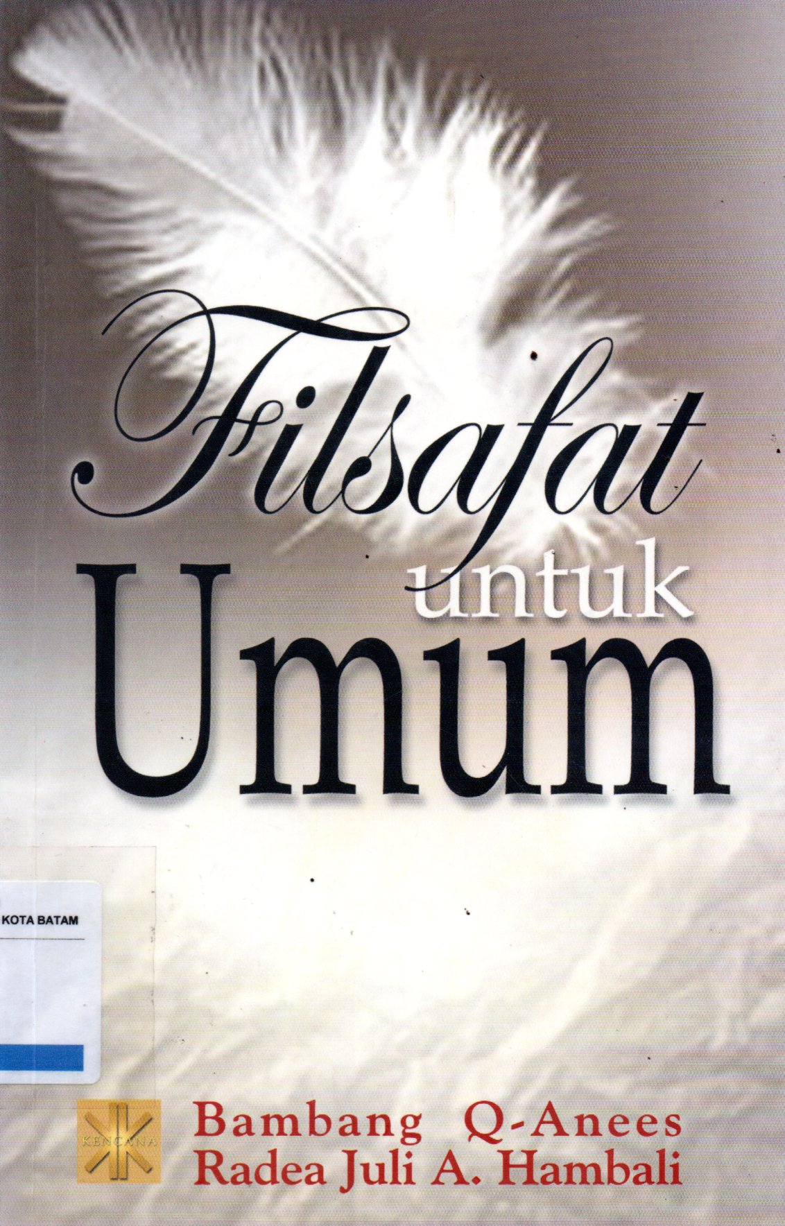 Sampul Filasafat Untuk Umum