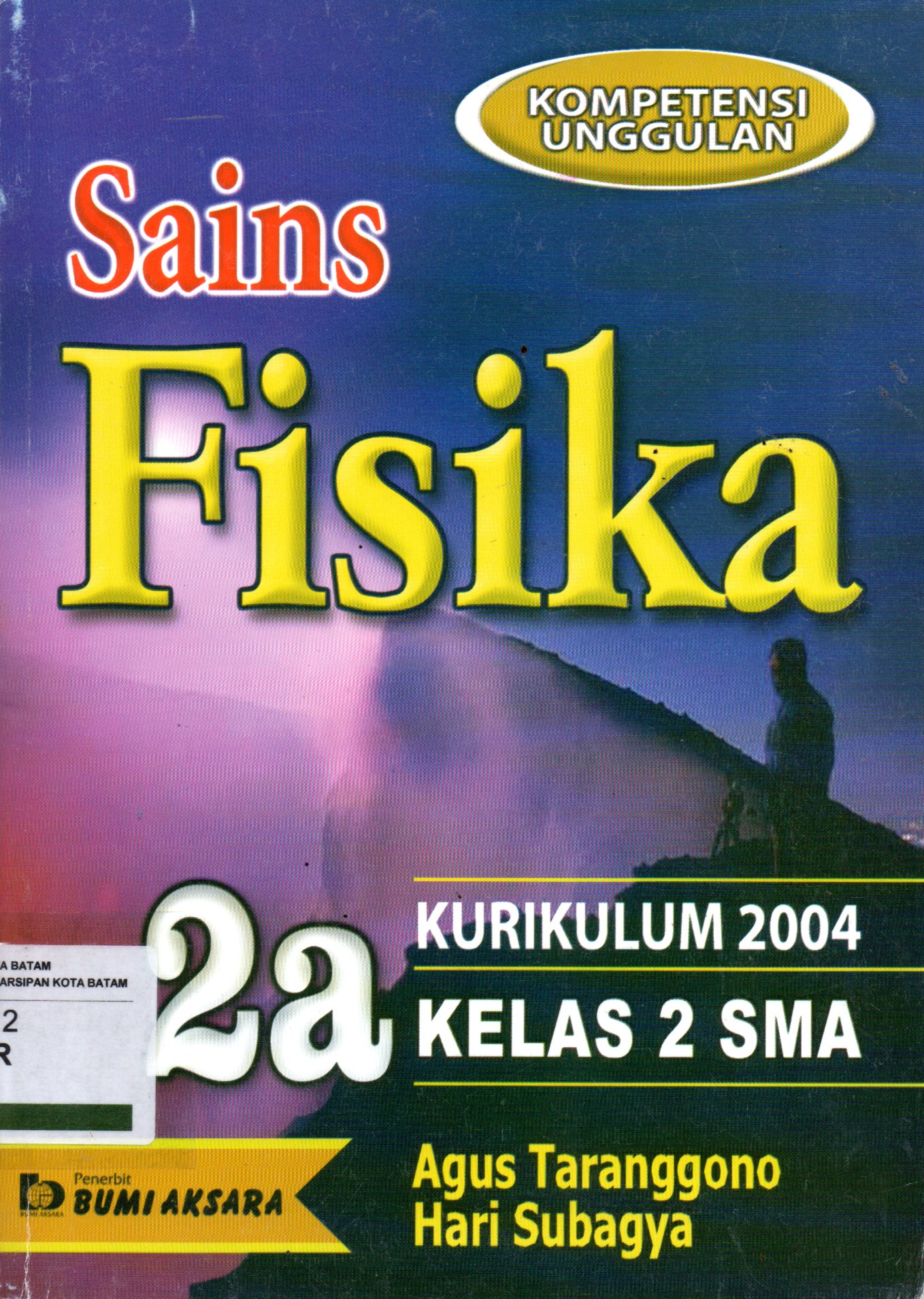 Sampul Sains Fisika :  untuk SMA Kelas 2