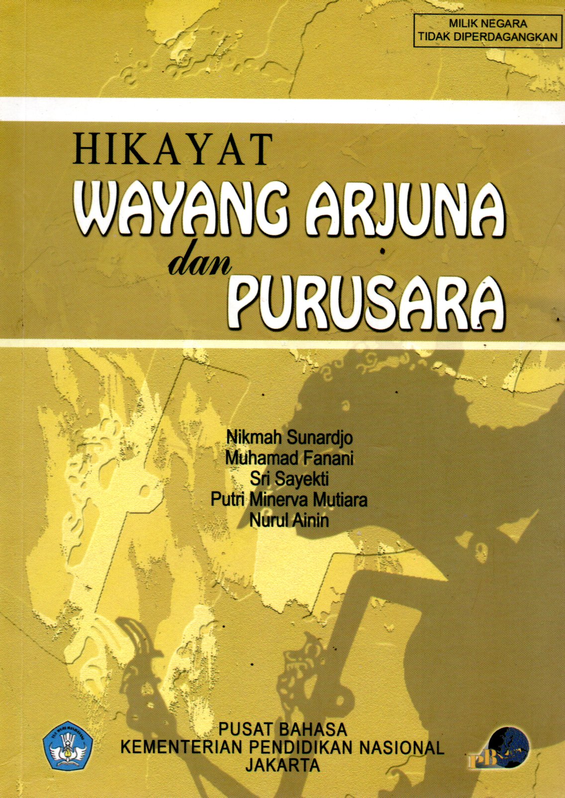 Sampul Hikayat Wayang Arjuna dan Purusara