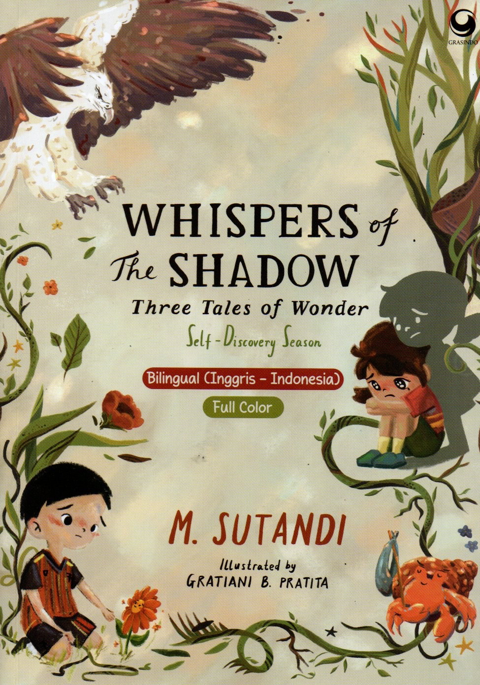 Sampul Whispers of the Shadow :  Three Tales of Wonder Self-Discovery Season / Ilustrasi: Gratiani B. Pratita