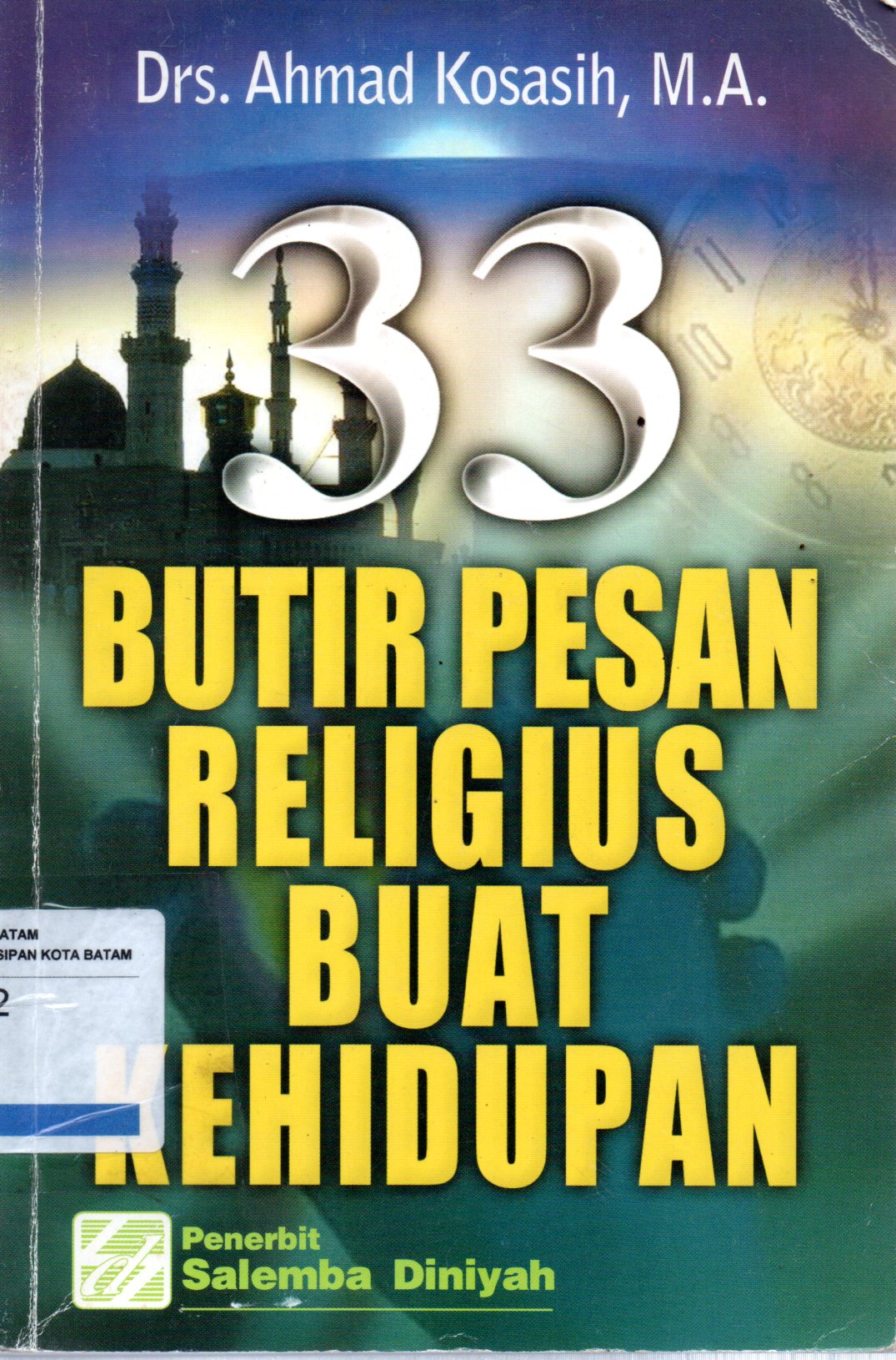 Sampul 33 Butir Pesan Religius Buat Kehidupan