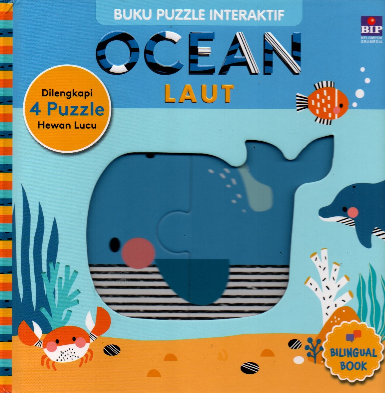 Sampul Buku Puzzle Interaktif :  Ocean = Laut / Pengalih Bahasa: Deesis E.M
