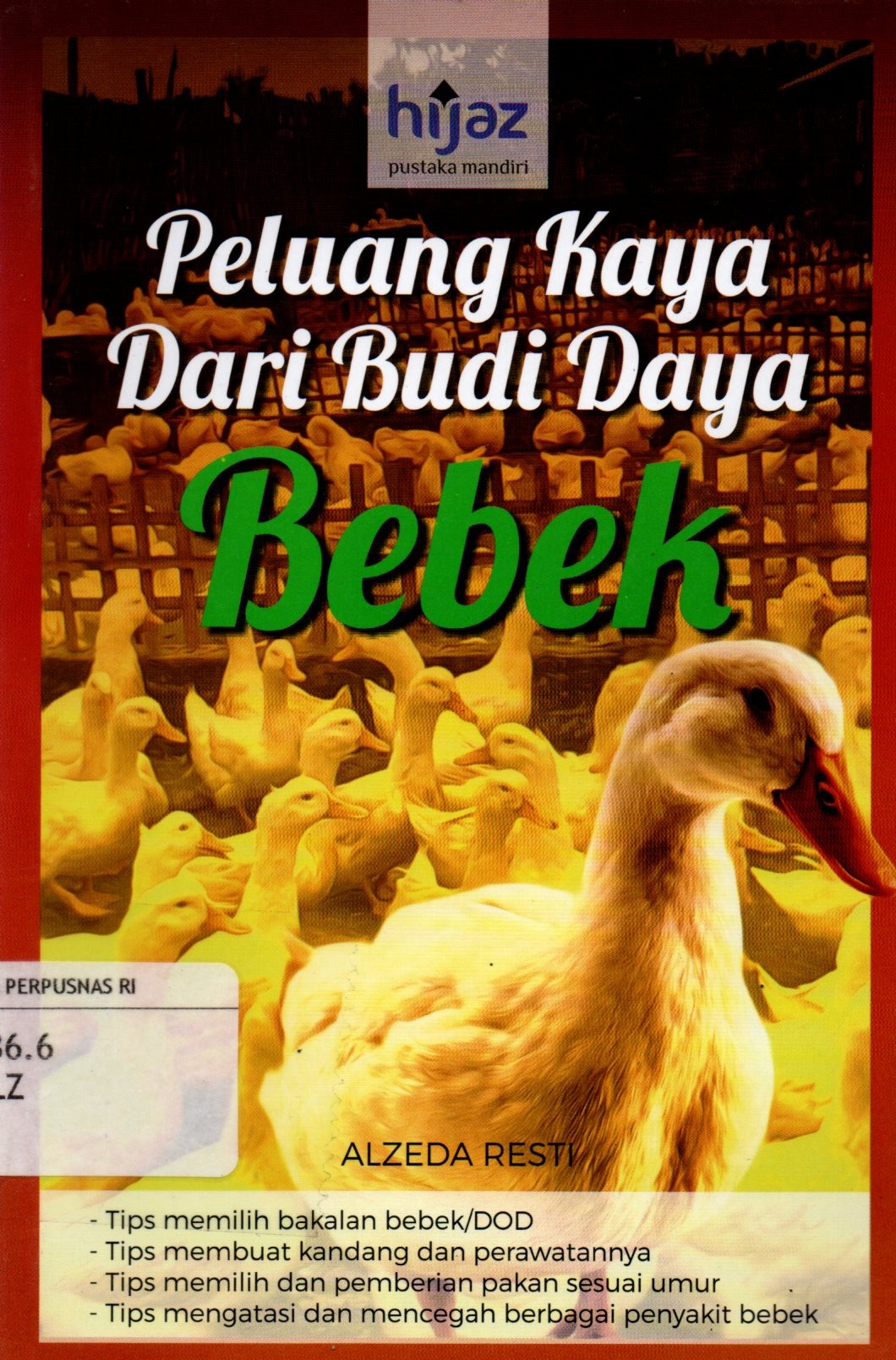 Sampul Peluang Kaya dari Budi daya Bebek / Penyunting: Nur Iswarso