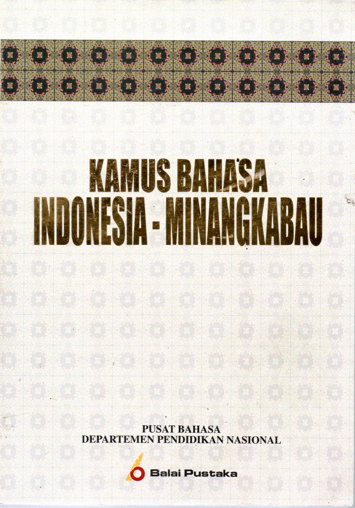 Sampul Kamus Bahasa Indonesia-Minangkabau