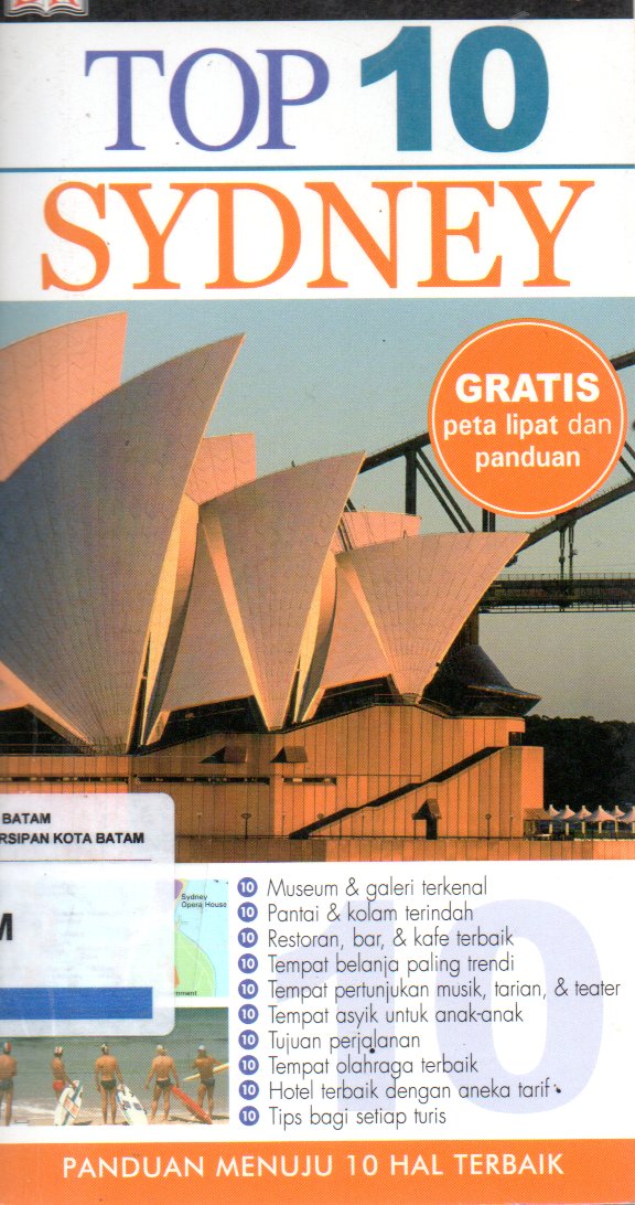 Sampul Top 10 Sydney / Penerjemah: Hulupi B.W.B