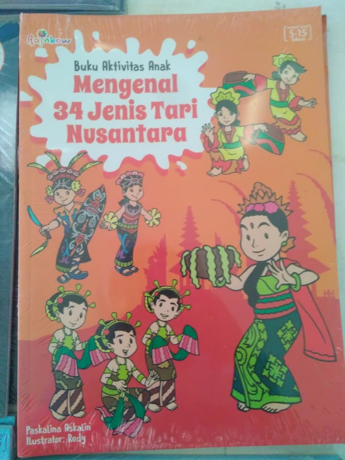 Sampul Buku Aktivitas Anak :  Mnengenal 34 Jenis Tari Nusantara