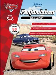 Sampul Disney Learning Cars Penjumlahan Buku latihan