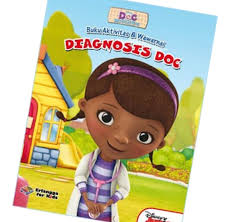 Sampul Buku Aktivitas dan Mewarnai Diagnosis Doc :  Doc Mcstuffians