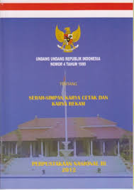 Sampul Undang-Undang Republik Indonesia Nomor 4 Tahun 1990 Tentang Serah-Simpan Karya Cetak Dan Karya Rekam