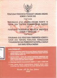 Sampul Peraturan Pemertintah Pengnti Undang-Undang Nomor 3 Tahun 2005