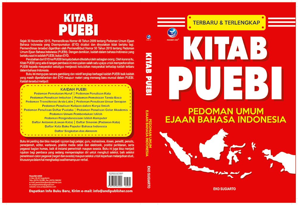 Sampul Kitap PUEBI :  Pedoman Umum Ejaan Bahasa Indonesia