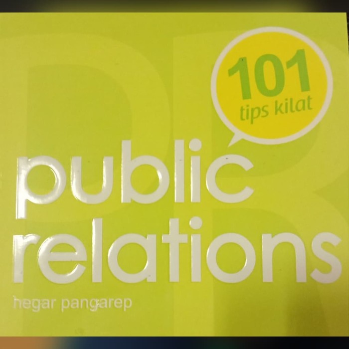 Sampul Publikc Relations :  101 tips kilat