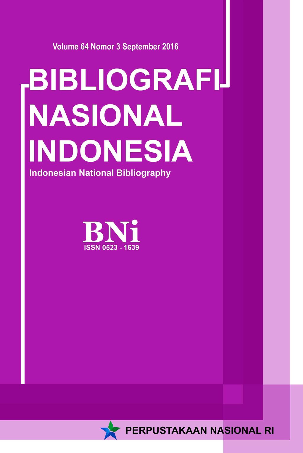 Sampul Bibliografi Nasional Indonesia Volume 61 :  Indonesian National Blibiography