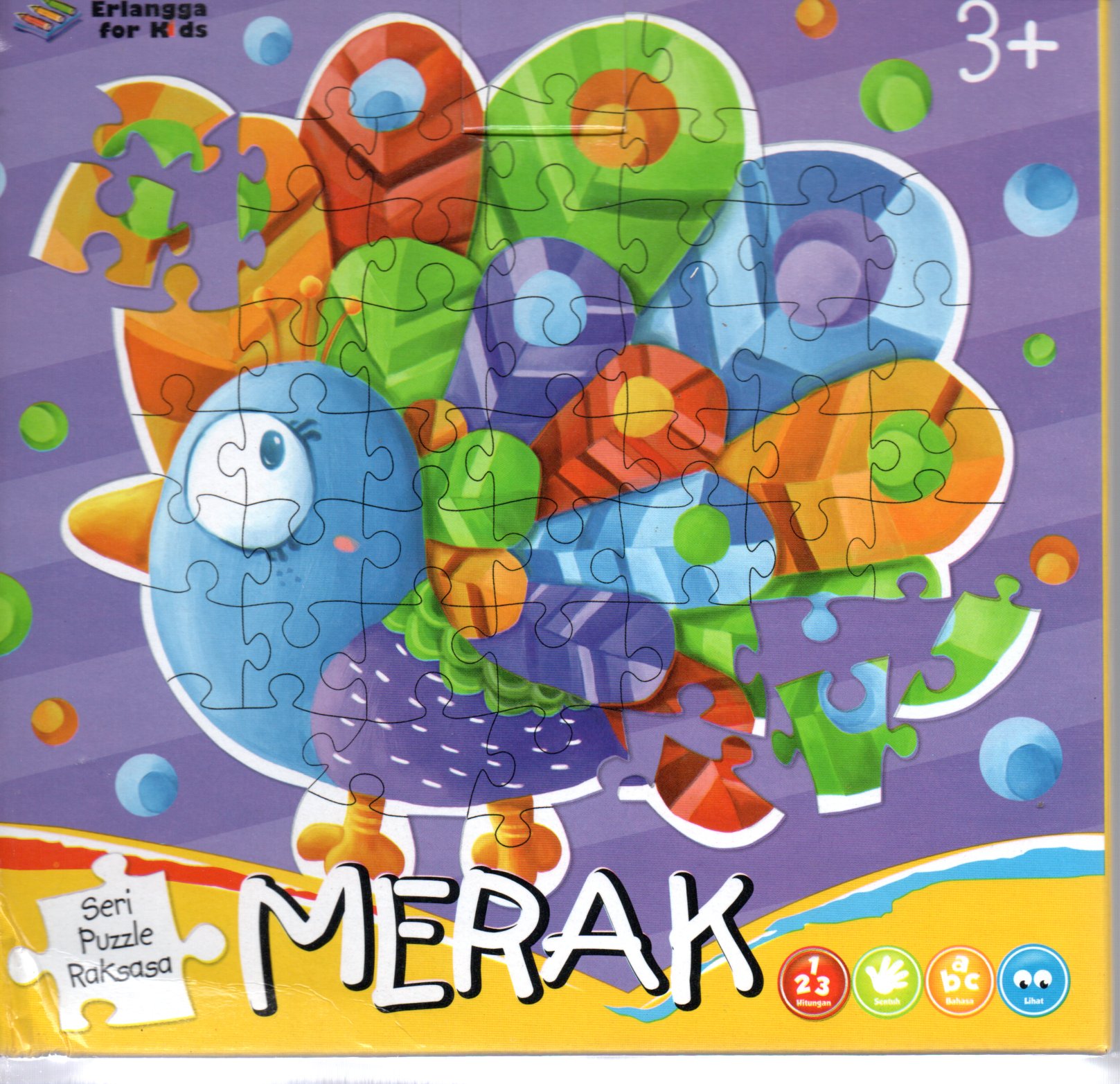 Sampul Seri Puzzle Raksasa :  Merak / Ilustrasi: Aaron Randy