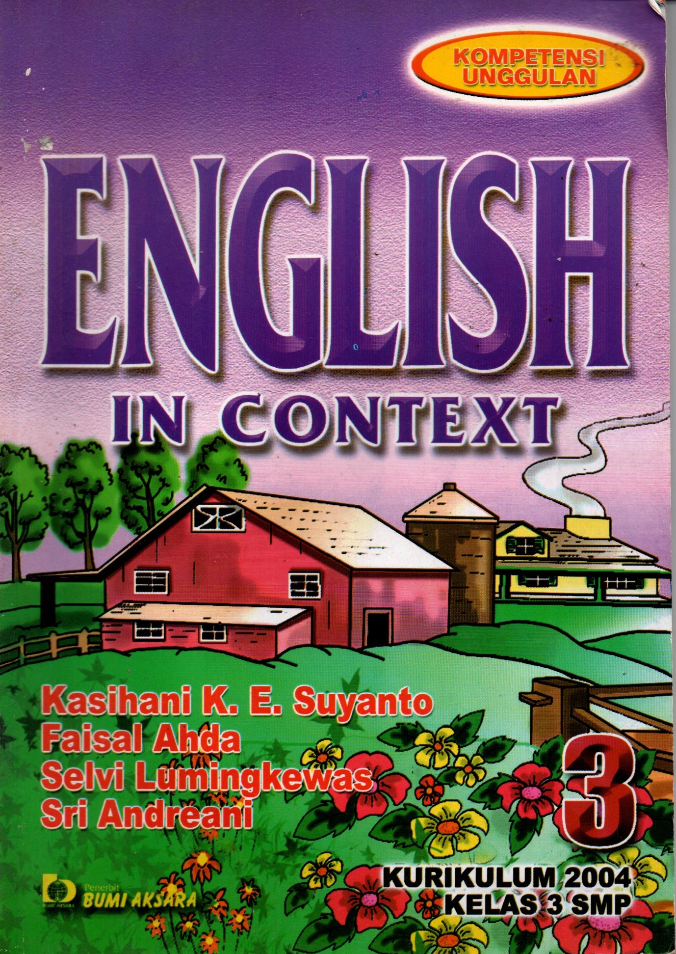 Sampul English In Context 3 :  Untuk SMP Kelas 3 SMP