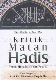 Sampul Kritik Matan Hadis :  Versus Muhaddisin dan Fuqaha