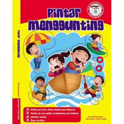 Sampul Seri aktivitas anak tempel dan gambar :  Pintar Menggunting