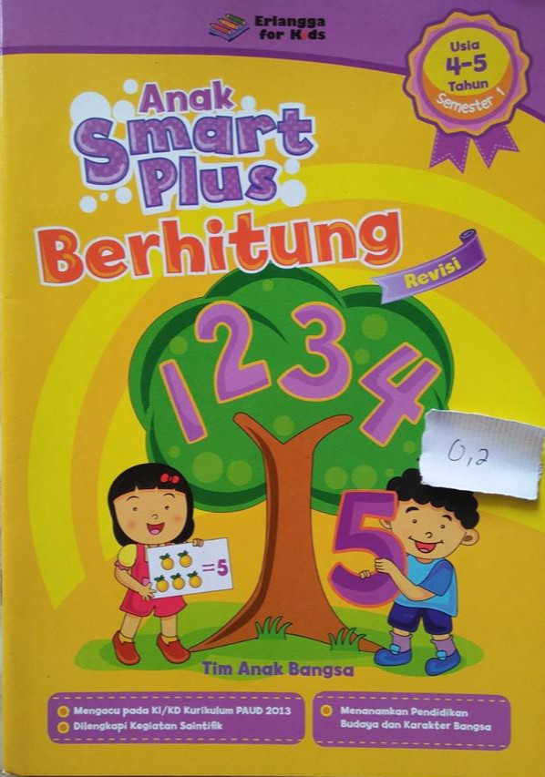 Sampul Anak smart Berhitung :  Usia 4-5 tahun Semester 1 / Tim anak bangsa