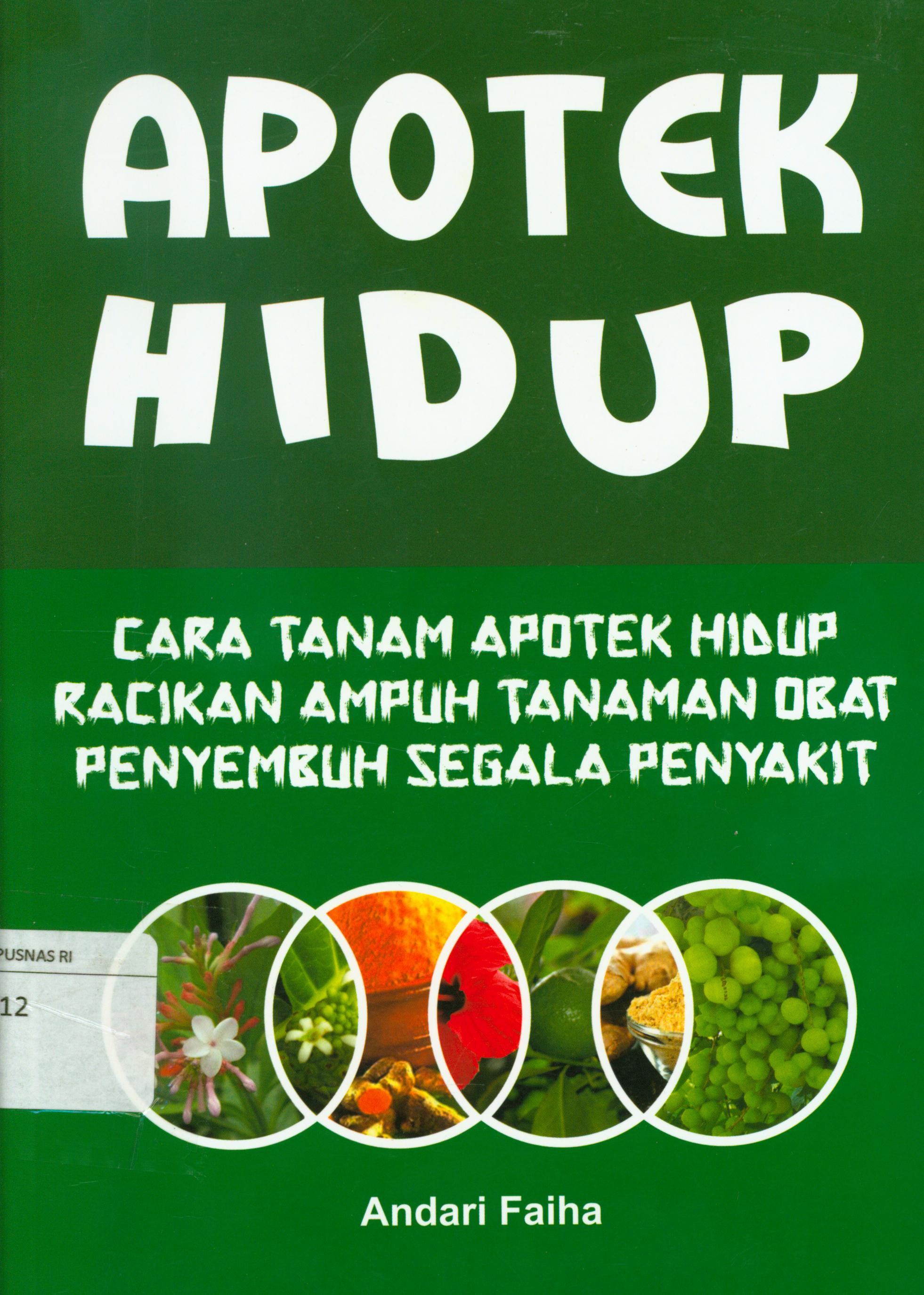 Sampul Apotek Hidup / Andari Fahia