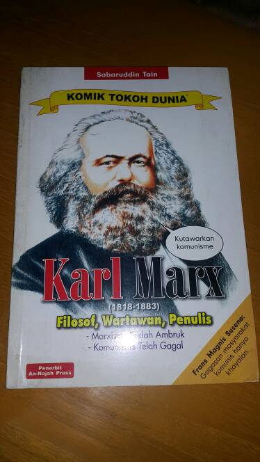 Sampul Komik Tokoh Dunia : Karl Max (1818-1883 SM) :  Filosof, Wartawan, Penulis / Sabaruddin Tain