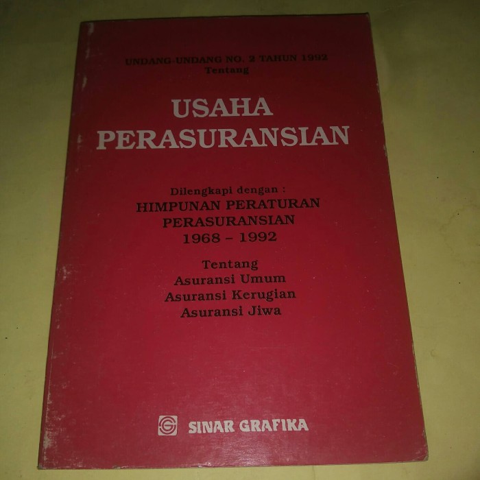 Sampul Usaha Perasuransian / Sinar Grafika