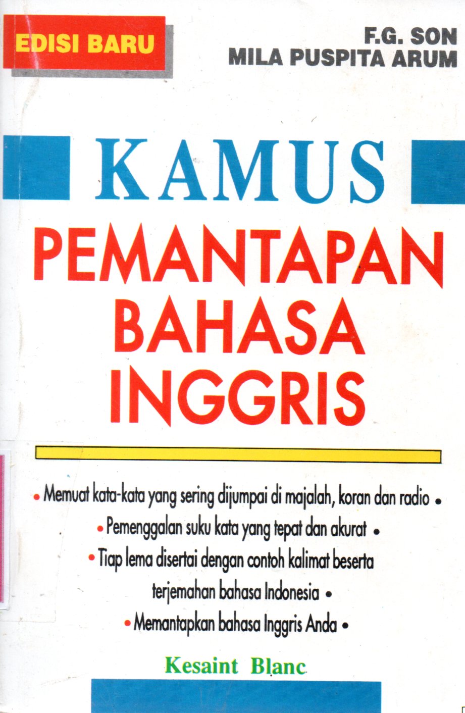 Sampul Kamus Pemantapan Bahasa Inggris / Editor : Herman Sudrajat