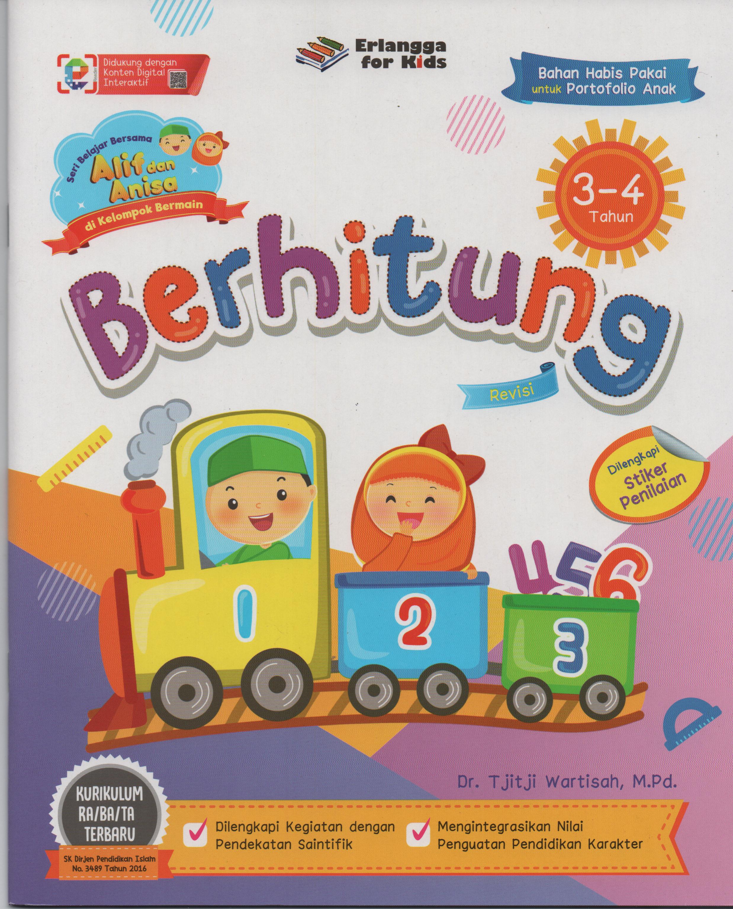 Sampul Berhitung 3-4 Tahun :  Seri Belajar Bersama Alif dan Anisa di Kelompok Bermain / Editor: Guruh Anugrah Pradana Putra