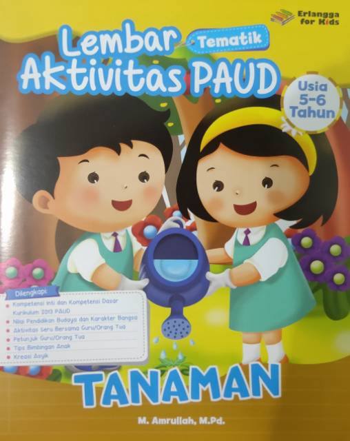 Sampul Lembar Tematik Aktivitas PAUD :  Tanaman / Editor: Guruh Anugrah Pradana Putra