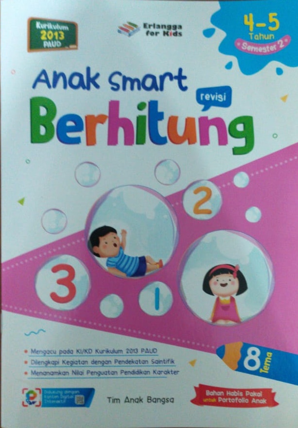 Sampul Anak Smart Usia 4-5 Tahun Semester 2 : Berhitung / Tim Anak Bangsa