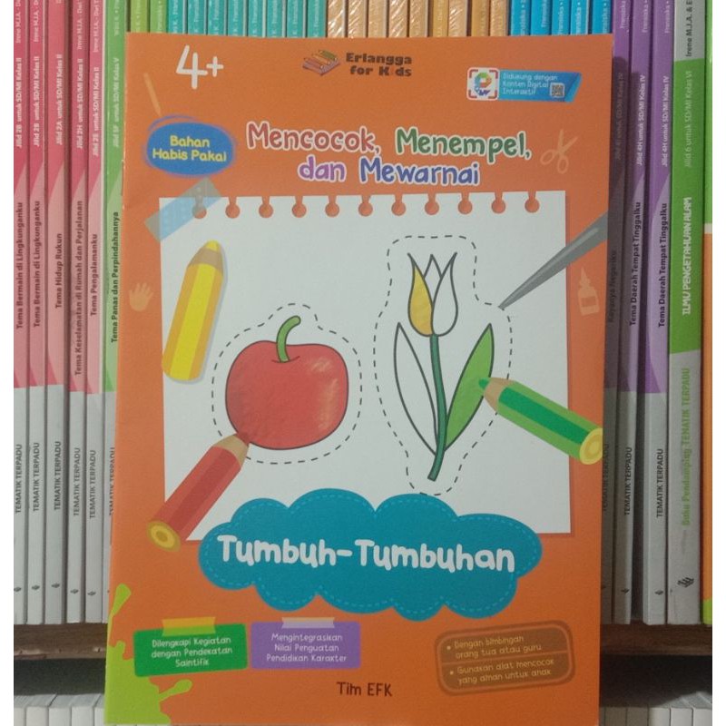 Sampul Mencocok, Menempel, dan Mewarnai (4+) : Tumbuh-Tumbuhan / Tim EFK