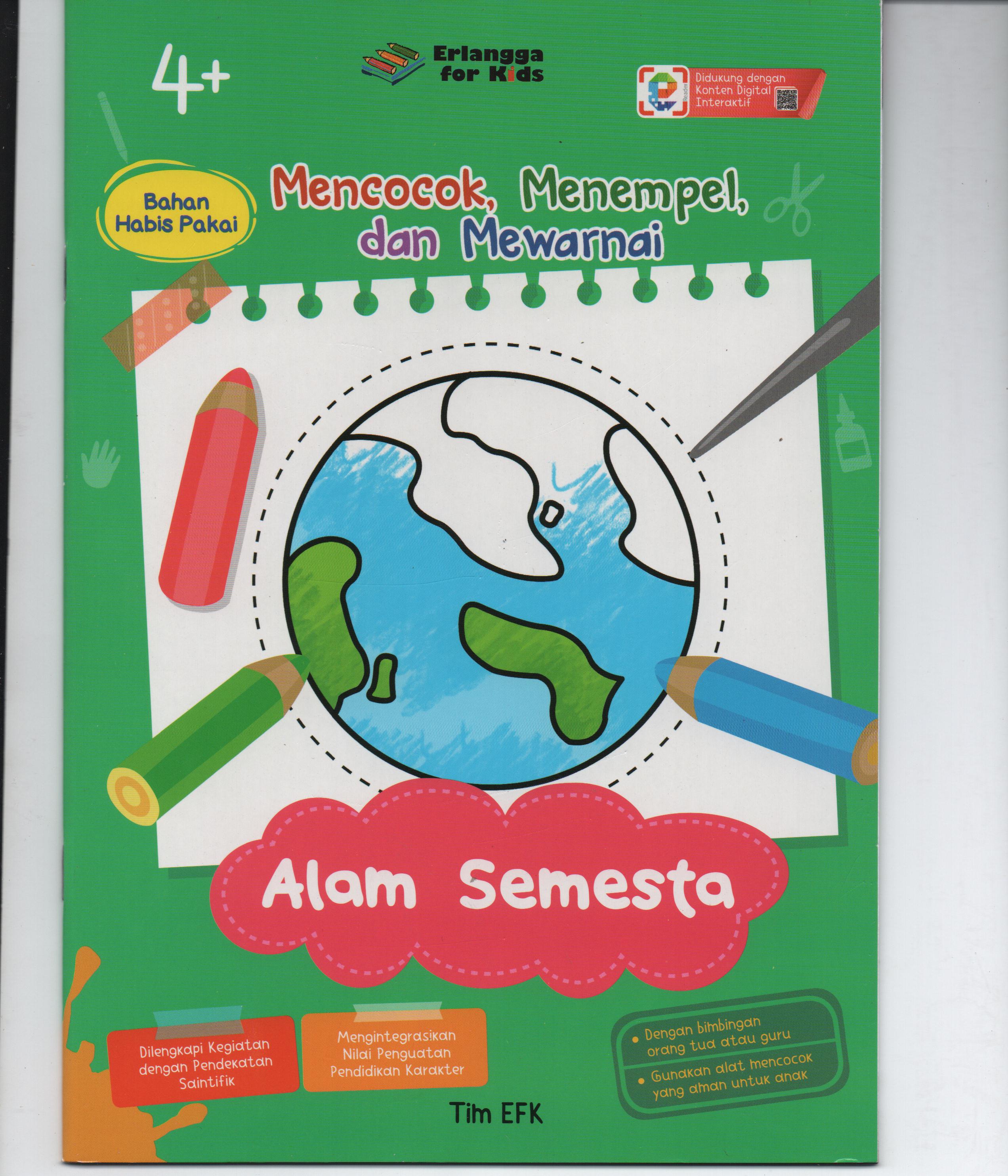 Sampul Mencocok, Menempel, dan Mewarnai (4+) : Alam Semesta / Tim EFK