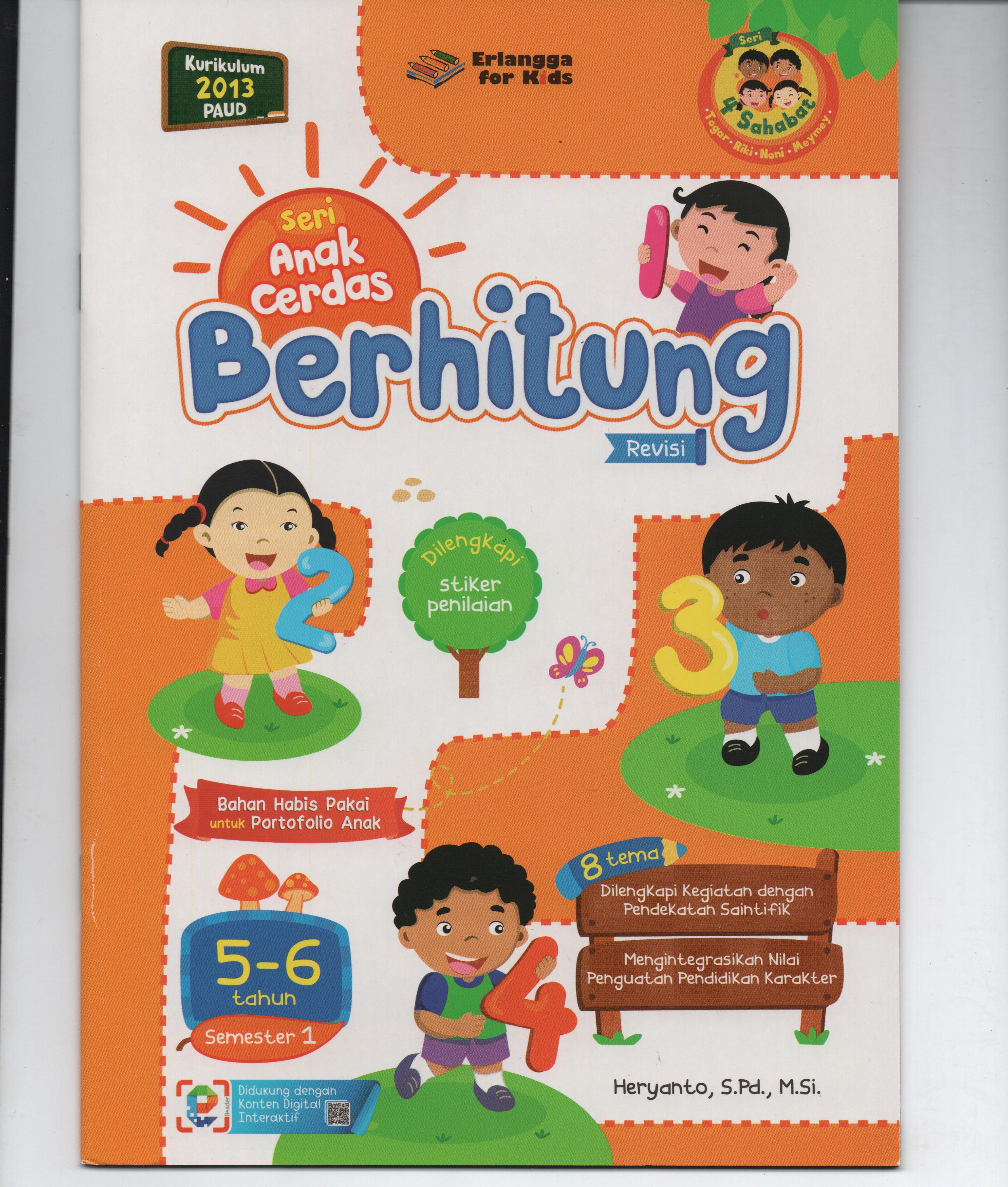 Sampul Seri Anak Cerdas Usia 5-6 Tahun Semester 1 : Berhitung / Heryanto, S.Pd., M.Si.