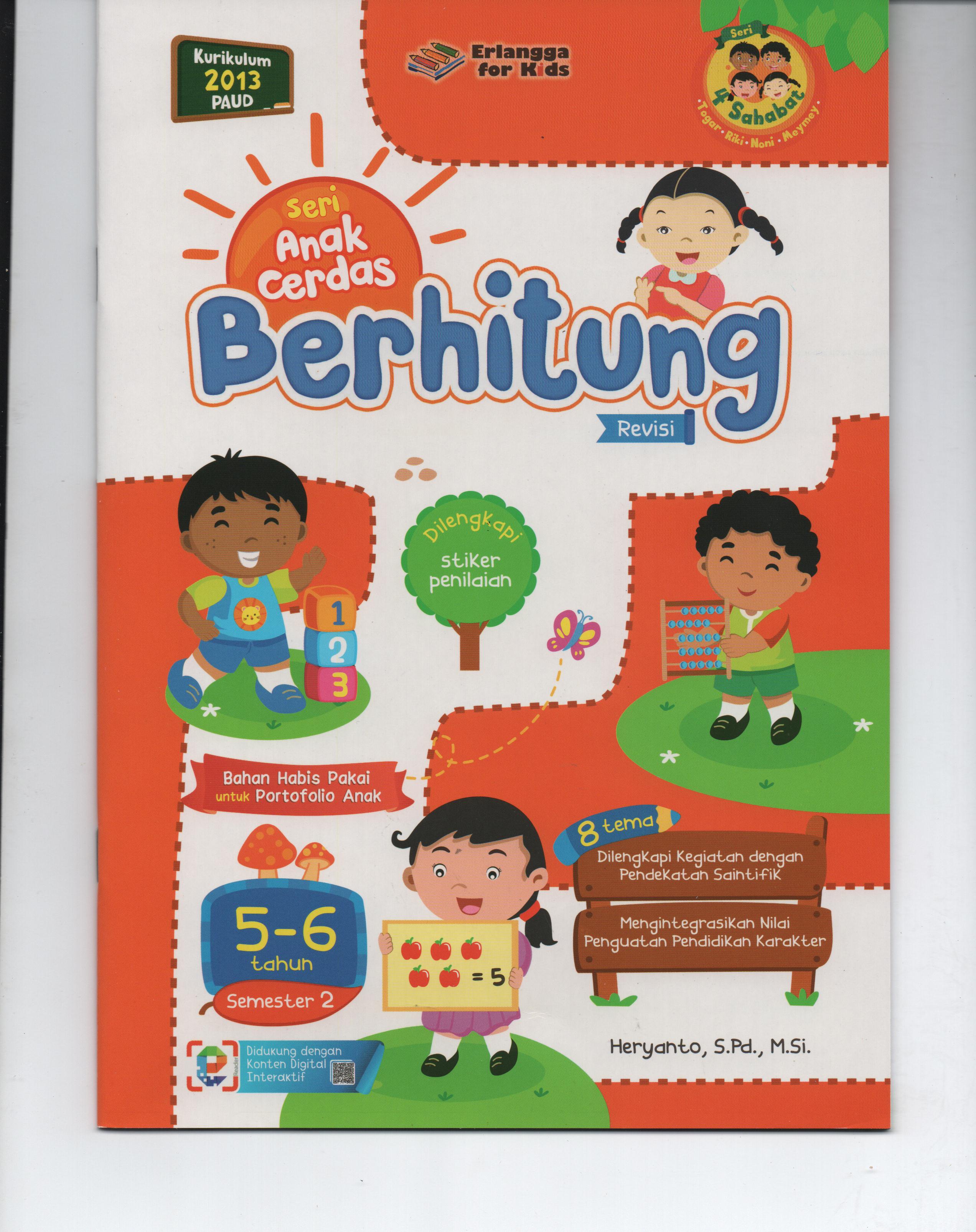 Sampul Seri Anak Cerdas Usia 5-6 Tahun Semester 2 : Berhitung / Heryanto, S.Pd., M.Si.