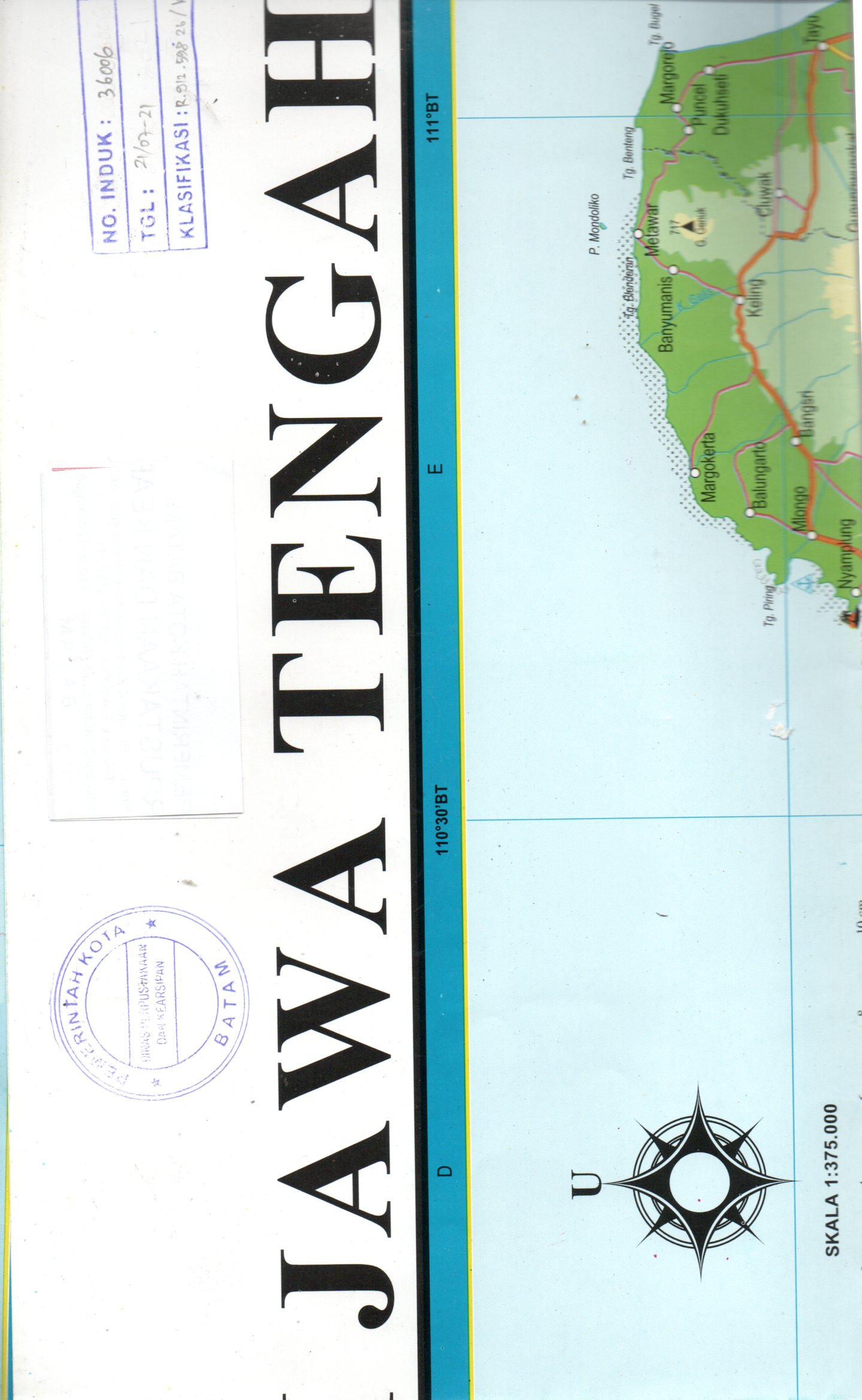 Sampul Peta Provinsi Jawa Tengah