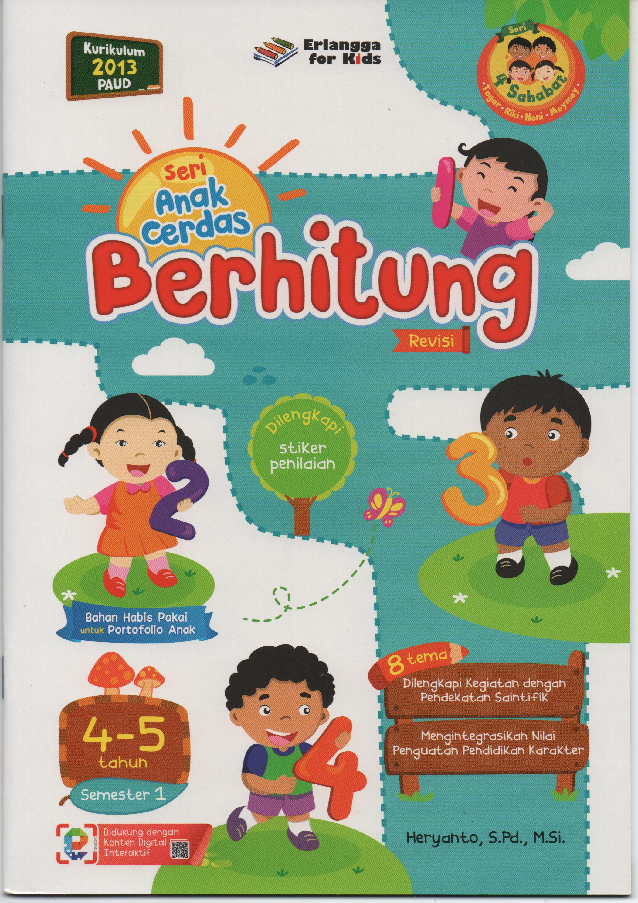 Sampul Seri Anak Cerdas Berhitung :  4-5 Tahun Semester 1 / Editor: Hiko Erlina
