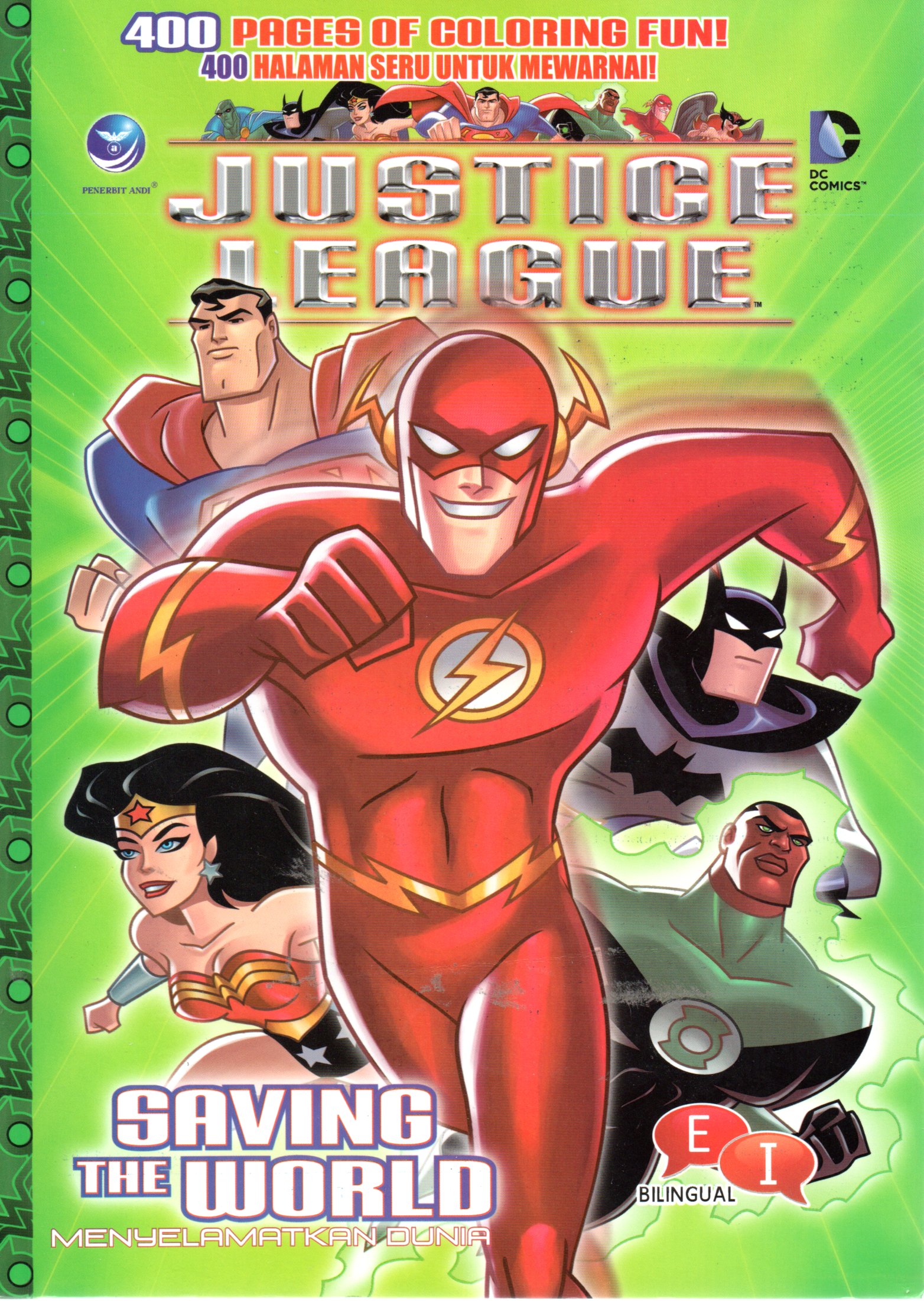 Sampul Justice League :  400 Halaman Seru untuk Mewarnai / Penerjemah: Benedicta Rini