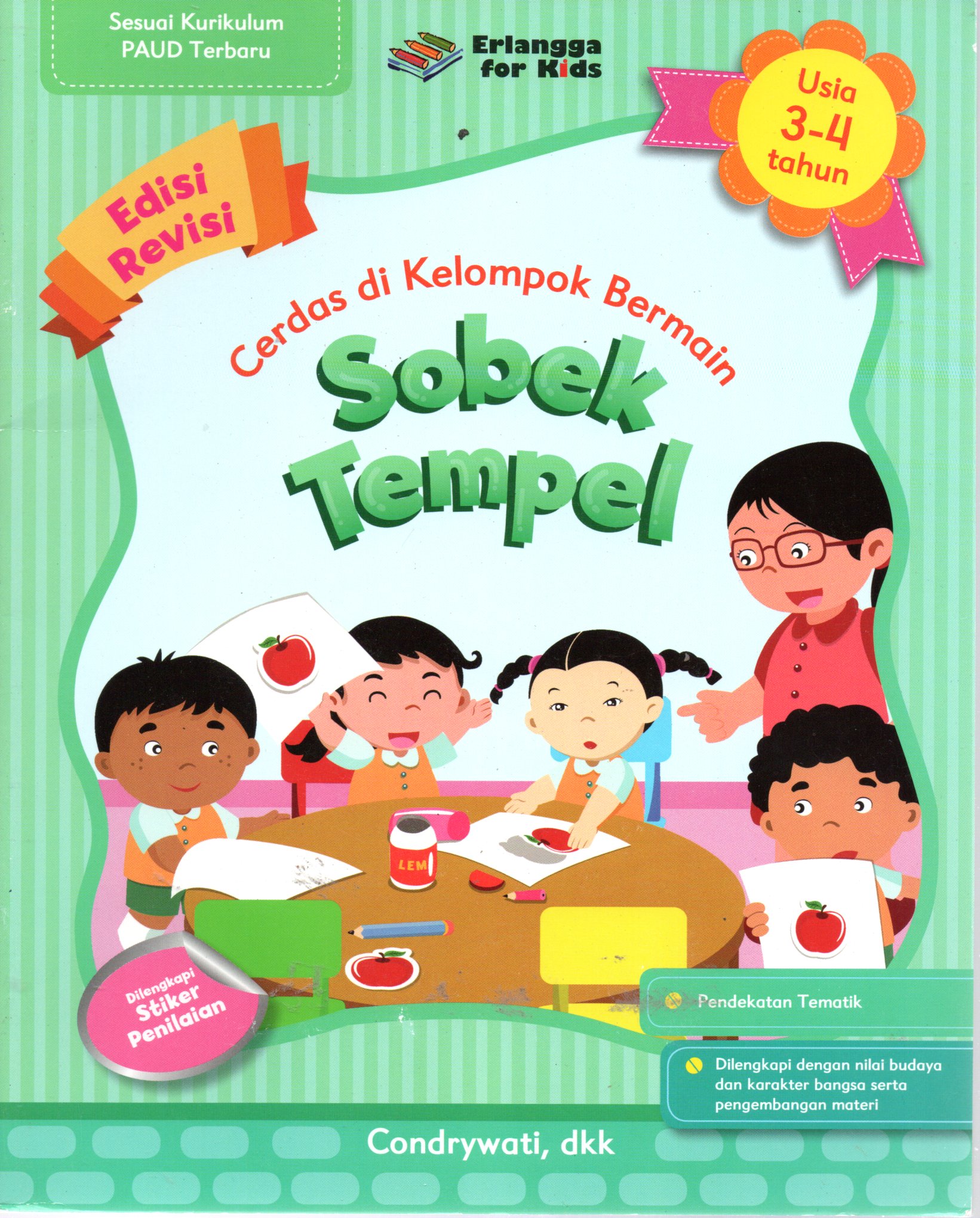Sampul Sobek Tempel :  Cerdas di Kelompok Bermain / Editor: Hiko Erlina